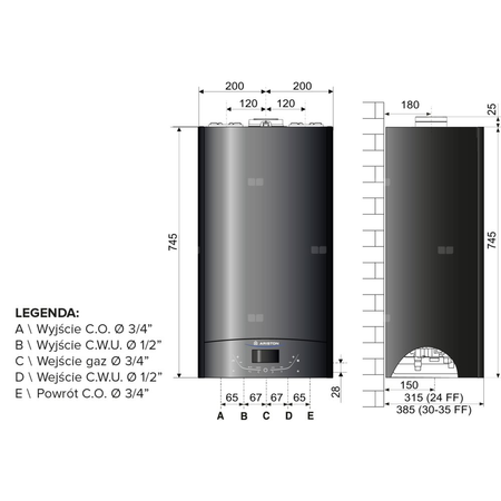 Kocioł wiszący kondensacyjny ALTEAS ONE+ NET 35