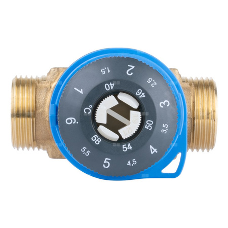 Zawór regulacyjny termostatyczny do wody ciepłej AFRISO ATM 343 mosiądz GZ 3/4'', DN 15, zakres temp. 35-60'C, Kvs 1.6 m3/h, maksymalna temperatura 90'C, maksymane ciśnienie 10 bar