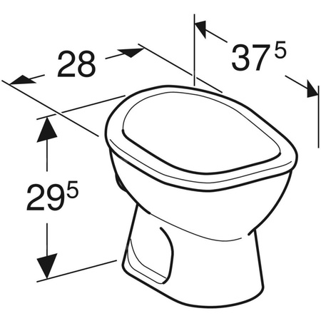 Miska WC stojąca GEBERIT Bambini ceramiczna biała błyszcząca