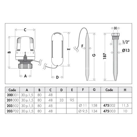 Głowica termostatyczna z wbudowanym czujnikiem cieczowym