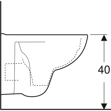 REKORD Miska ustępowa wisząca lejowa, Rimfree, krótka 48cm (deski tylko z montażem od góry)