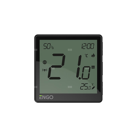 Regulator temperatury ENGO CONTROLS EONE-230B bezprzewodowy Zigbee z wyświetlaczem, montaż podtynkowy