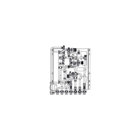 Regudis W-HTF, mieszkaniowy węzeł cieplny, 17 l/min., wymiennik lutowany miedzią, z cyrkulacją cwu, z regulatorem róznicy ciśnie