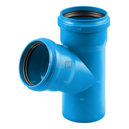 Trójnik MAGNAPLAST Ultra dB UDBEA 45' PP-m DN 50 (ww x ww x wz), kolor niebieski
