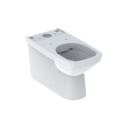 Deska sedesowa Geberit Selnova Square, slim, mocowanie od góry: Biały / Błyszczący, Zawiasy wypinane=Tak, Wolne opadanie=Tak, Materiał zawiasów=Mosiądz chromowany