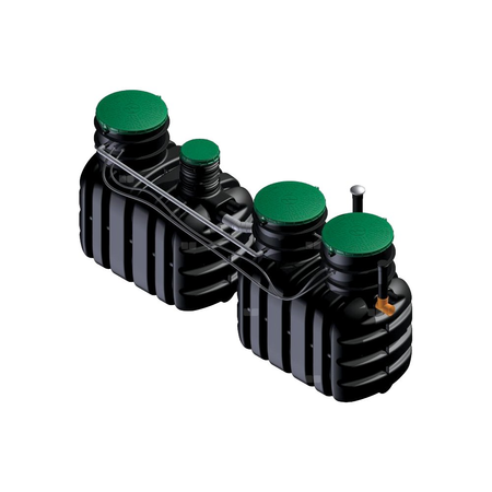 Bio-Duo 0.9 - przydomowa dwuzbiornikowa oczyszczalnia biologiczna dla 1-6 RLM , plastikowa oczyszczalnia biologiczna, oczyszczalnia biologiczna z tworzywa , technologia złoża biologicznego i osadu czynnego , oczyszczalnia hybrydowa , hybryda , złoże biolo