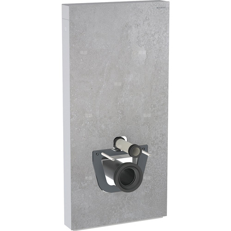 Moduł sanitarny do WC wiszącego GEBERIT Monolith Plus, 1010 mm x 480 mm x 106 mm, front: imitacja betonu, bok: aluminium