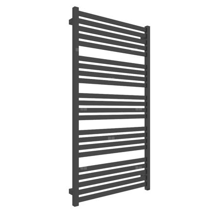 Grzejnik elektryczny TERMA MARLIN ONE 630 x 1185 mm, kolor heban, moc 800 W, podłączenie E8, kabel spiralny z wtyczką 2,5m czarny