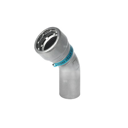 Łuk 45' SANHA Heavy Steel Press, stal (cynk/nikiel), 1 1/2'' (zw x GW)