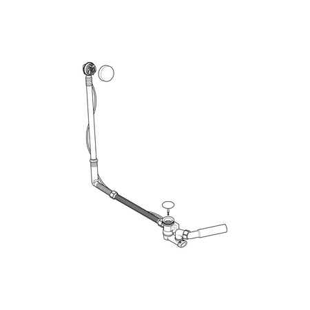 Króciec odpływowy syfonu wannowego