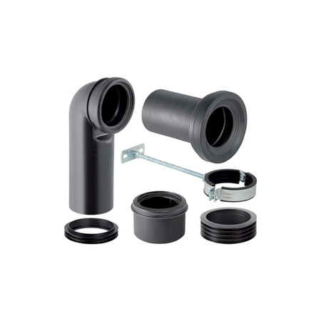 Kielich przejściowy GEBERIT HDPE, PE / polietylen, 110 mm, DN 100 x 90 mm x DN 90 (króciec x mufa wciskowa) z uszczelką