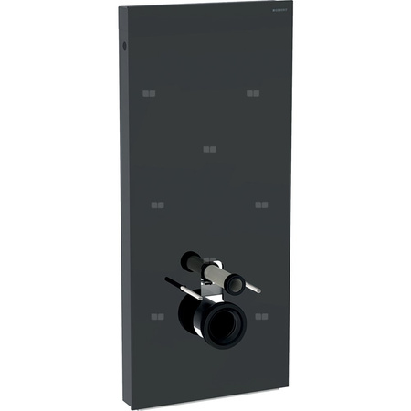 Moduł sanitarny do WC wiszącego GEBERIT Monolith, 1140 mm x 505 mm x 106 mm, regulacja wysokości, front: lava, bok: czarny