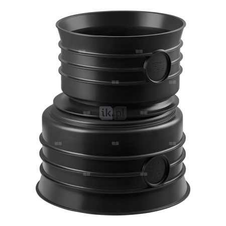 Złącze MAGNAPLAST MAGNACOR MCR redukcja, PP (czarny), DN 600 x DN 500 (ww x wz), do kanalizacji