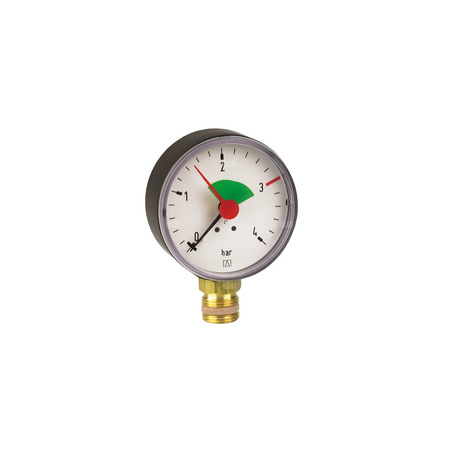 Manometr z rurką Bourdona AFRISO HZ grzewczy 0/4 bar G3/8B aksjalne fi 63 mm, kl. 2.5%