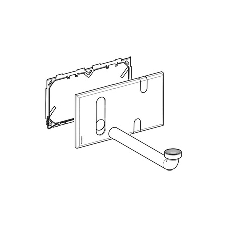 Uchwyt węża Geberit do płytek przykrywających, do baterii umywalkowych z podtynkową skrzynką funkcyjną