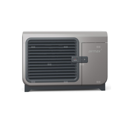 Hybrydowy system grzewczy: pompa ciepła 3F R290 Airmax3 12GT (3-15 kW) + szafa hydrauliczna Onebox z wymiennikiem c.w.u. do pomp ciepła Tower Grand 190 z kompletem elektrycznym 2kW + bufor 120 + centrala Smart Home Sinum