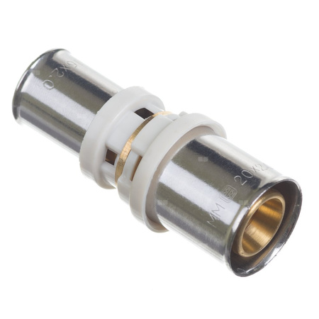 Złączka prosta zaprasowywana QIK XPRT redukcja, mosiądz, 20 mm x 16 mm (złącze zaprasowywane)
