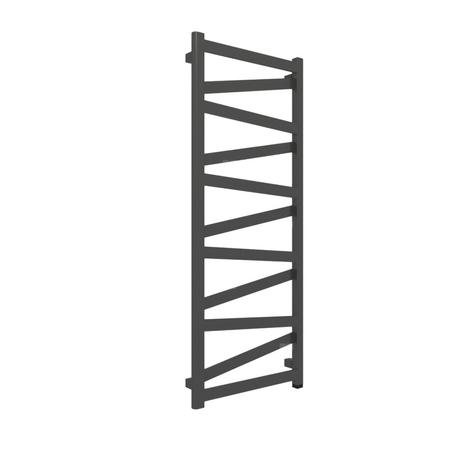 Grzejnik elektryczny TERMA VIPERA One 500 x 1230 mm, kolor heban, moc 400 W, podłączenie E8, kabel prosty bez wtyczki czarny