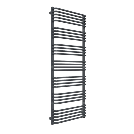 Grzejnik elektryczny TERMA ALEX ONE 600 x 1580 mm, kolor metaliczny szary, moc 1000 W, podłączenie E8, kabel prosty bez wtyczki czarny