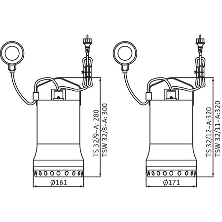 Pompa zanurzeniowa do ścieków WILO Drain TS/TSW 32/8A stal nierdzewna 1 x  230 V, moc 0.9 W 50 Hz, przewód 10 m