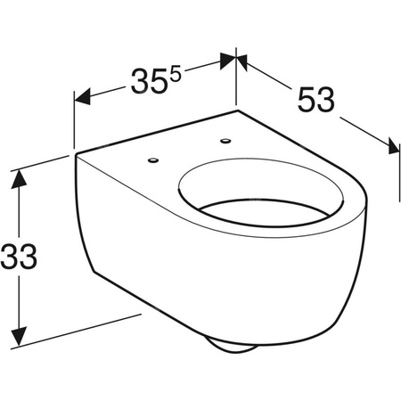 Miska WC wisząca GEBERIT iCon ceramiczna biała błyszcząca bez kołnierza wewnętrznego