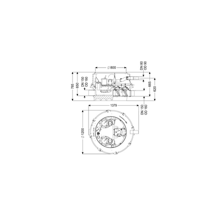 Moduł techniczny Ecolift XL Duo 400V SPF1500-S1 z automatycznymi klapami zwrotnymi do ścieków czarnych do zabudowy w ziemi lub płycie betonowej