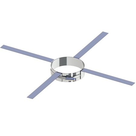 Obejma mocująca dachowa JEREMIAS FU40 stal nierdzewna fi 150 mm