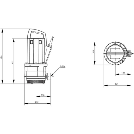 Pompa zanurzeniowa do ścieków WILO Drain TMT 32M113/7,5Ci żeliwo 3 x  400 V, moc 1.1 W 50 Hz