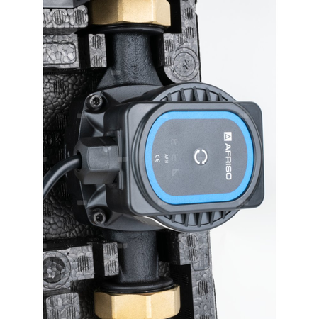 Grupa pompowa AFRISO PrimoTherm 180-2 AP DN 25 3-WM-R Vario GZ x GW 1 1/2'' x 1'', z zaworem mieszającym, z izolacją, z pompą obiegową AFRISO APH 361 25-7/180 mm