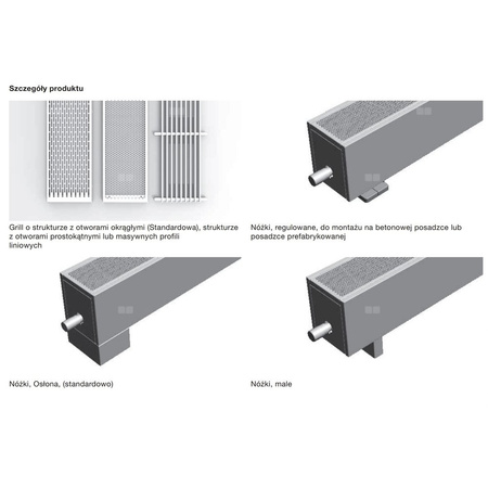 Grzejnik konwektorowy ZEHNDER Stana, wym. 280 x 1000 mm, kolor biały, moc 1202 W