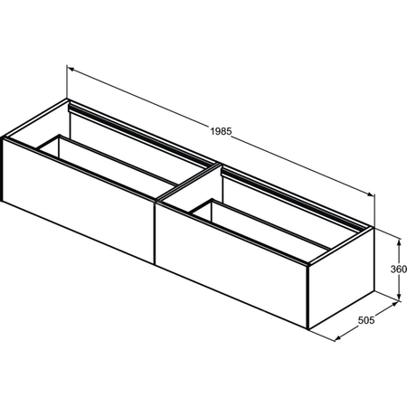 CONCA SZAFKA 200X50X37 2 DR NOWTOP LTOK
