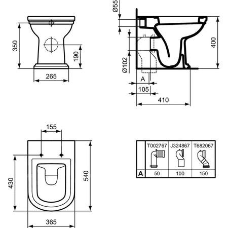 Miska WC stojąca IDEAL STANDARD