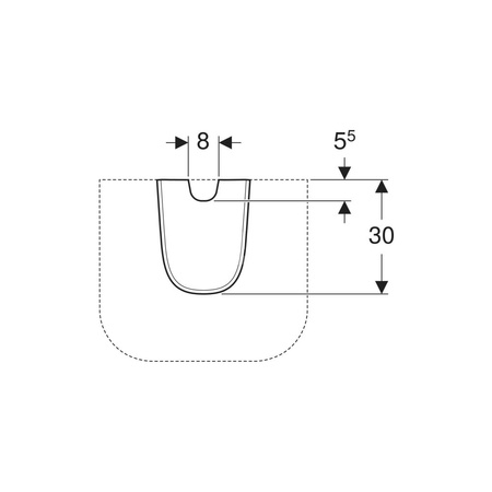 Elementy mocujące Geberit do półpostumentu do umywalki małej, Kerafix: 20x11cm, 