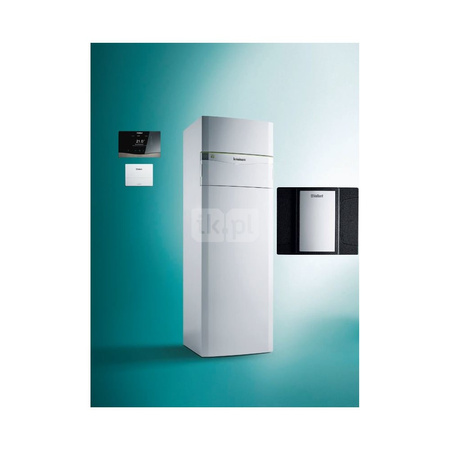 Pakiet systemowy OZE - Pompa ciepła gruntowa solanka-woda VAILLANT VWF 118/4 flexoCOMPACT 8.8 kW 400 V + Regulator sensoCOMFORT VRC 720 + Moduł chłodzenia pasywnego VWZ NC 11/4