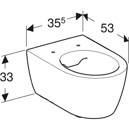 Miska WC wisząca GEBERIT iCon bez kołnierza wewnętrznego