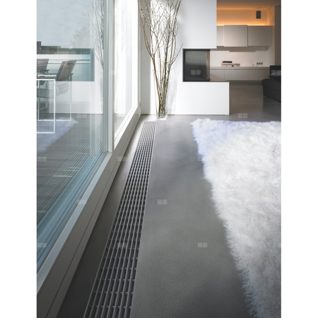 Grzejnik konwektorowy ZEHNDER Terraline, wym. 70 x 2000 mm, kolor czarny, moc 1991 W