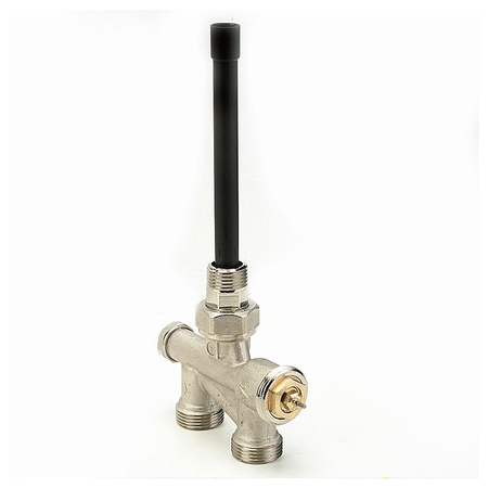 Zawór termost. do grzejn. COMAP D921 mosiądz 1/2'' x 3/4'' rozstaw osi 50 mm z rur. zanurz.