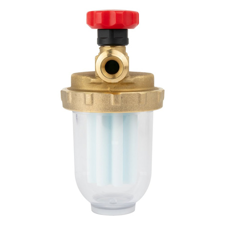 Filtr olejowy AFRISO V500Si jednorurowy fi 3/8'' x 3/8'' GW x GZ, z wkładem plastikowym, maks. przepływ 250 l/h