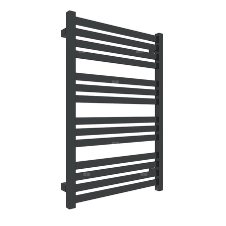 Grzejnik elektryczny TERMA MARLIN ONE 530 x 780 mm, kolor czarny jak kruk soft RAL9005, moc 400 W, podłączenie E8, kabel prosty bez wtyczki 1,5m czarny