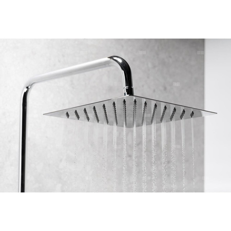 Zestaw natryskowy przesuwny KFA Armatura LOGON PREMIUM chrom, wąż 1500 mm, z deszczownicą