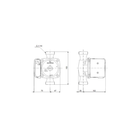 Bezdławnicowa pompa obiegowa UPS 20-62 N 150 220V 60Hz 9H
