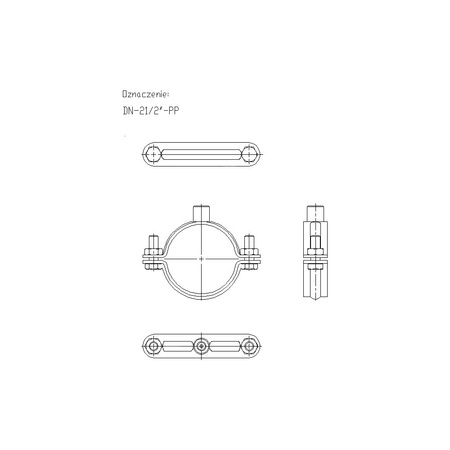Obejma mocująca masywna NICZUK 73-76 mm 21/2 (ocynk galwaniczny)