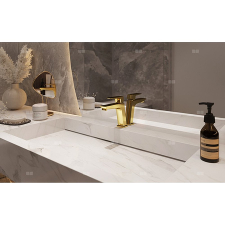 VITTO VerdeLine bateria umywalkowa stojąca, złoty