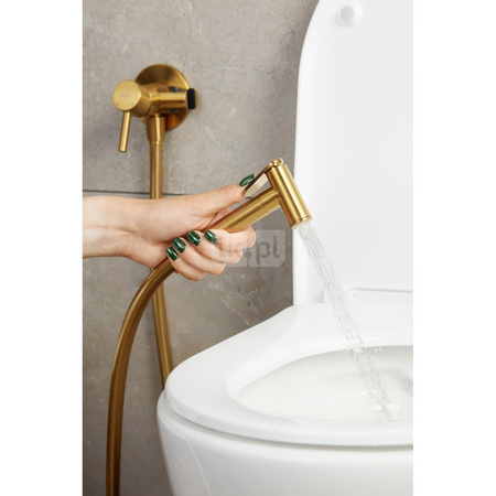 MOZA bateria bidetowa podtynkowa, złoty szczotkowany pvd