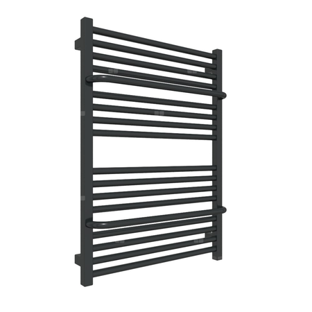 Grzejnik elektryczny TERMA LIMA ONE 600 x 820 mm, kolor czarny jak kruk RAL9005, moc 400 W, podłączenie E8, kabel prosty bez wtyczki 1,5m