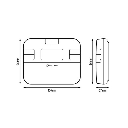 Przewodowy, tygodniowy, natynkowy, elektroniczny termostat SALUS RT510+