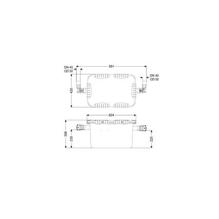Podzlewozmywakowy separator tłuszczu EasyClean free UnderSink NS 0,7