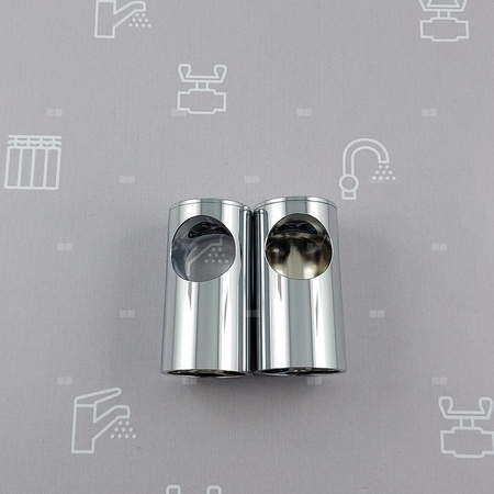 ZESTAW UCHWYTÓW RURY Z ZAŚLEPKĄ DO NATRYSKU PRZESUWNEGO MOZA, CHROM