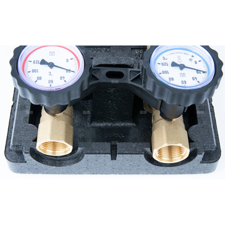 Grupa pompowa AFRISO PrimoTherm 180-2 AP DN 25 3-WM-R Vario GZ x GW 1 1/2'' x 1'', z zaworem mieszającym, z izolacją, z pompą obiegową AFRISO APH 361 25-7/180 mm