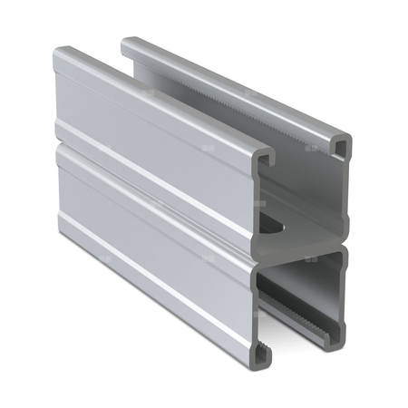 Szyna montażowa podwójna NICZUK NSDMF, gr. 2.5 mm, dł. 6000 mm, stal nierdzewna (pasywacja)